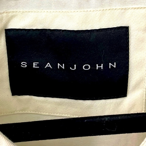 Sean John Men’s Cream & Light Gray Baseball Snap Up Jersey Shirt Size 3XL - Picture 6 of 10